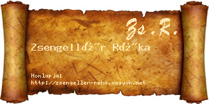 Zsengellér Réka névjegykártya